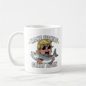 Make Fishing Great Again Trump Funny Fisherman Kaffeetasse (Links)