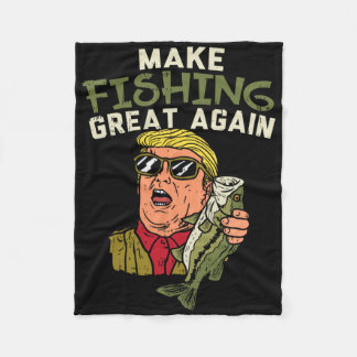 Make Fishing Great Again Trump Lustiger Angler Ang Fleecedecke