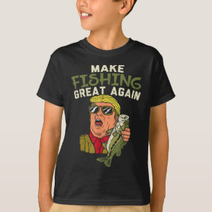 Make Fishing Great Again Trump Lustiger Angler Ang T-Shirt