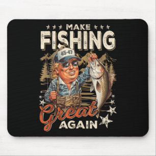 Make Fishing Great Again USA-Flagge Vintage Lustig Mousepad