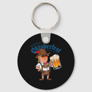 Make Great Again Lustiger Trump Trinkt Bier Festiv Schlüsselanhänger