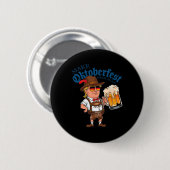 Make Great Again Lustiger Trump Trinkt Bier Tasse  Button (Vorne & Hinten)