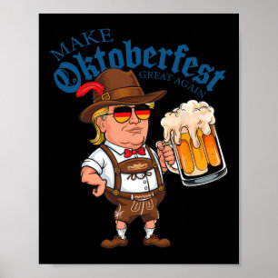 Make Great Again Lustiger Trump Trinkt Bier Tasse  Poster