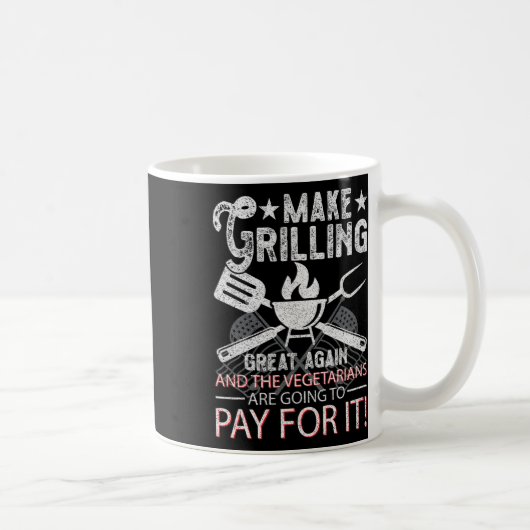 Make Grilling Great Again Trump Bbq Pit Master Gri Kaffeetasse (Rechts)
