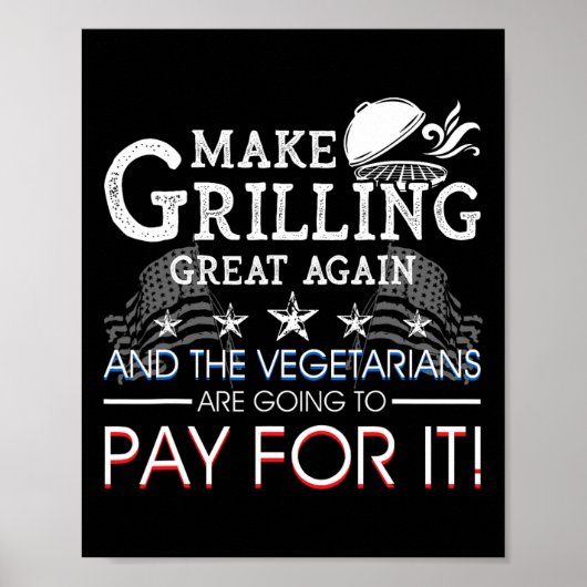Make Grilling Great Again Trump Bbq Pit Master Gri Poster (Vorne)