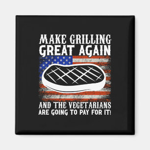 Make Grilling Great Again USA Trump BBQ Rbecue Smo Magnet