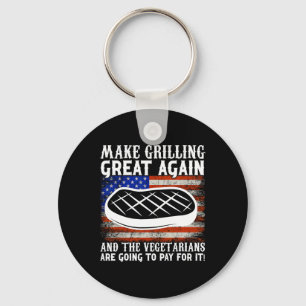 Make Grilling Great Again Usa Trump Bbq Rbecue Smo Schlüsselanhänger