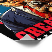 Make Groundhog Day Great Again Funny Trump Holding Poster (Ecke)