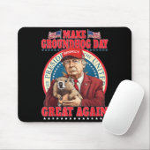 Make Groundhog Day Great Again Lustig Trump Hält Mousepad (Mit Mouse)