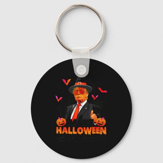 Make Halloween Great Again Funny Trump Soky Trick Schlüsselanhänger (Vorderseite)