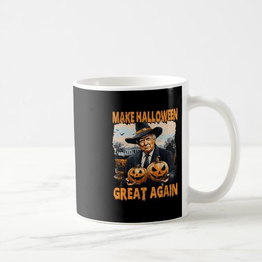 Make Halloween Great Again Lustig Trump Hexe Jack Kaffeetasse (Rechts)