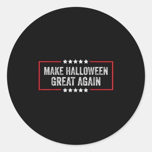 Make Halloween Great Again  Runder Aufkleber (Vorderseite)