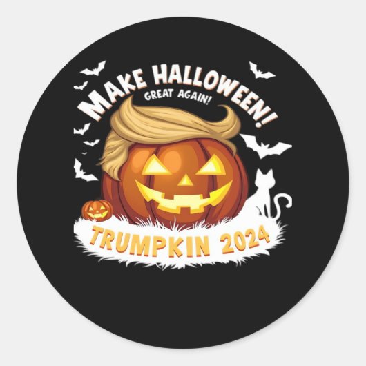 Make Halloween Great Away Trumpkin Runder Aufkleber (Vorderseite)