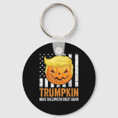 Make Halloween Great wieder Trumpkin Funny Hair Pu Schlüsselanhänger (Vorderseite)