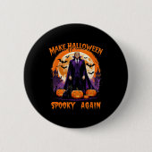 Make Halloween Spooky Again Funny Trump Halloween Button (Vorderseite)