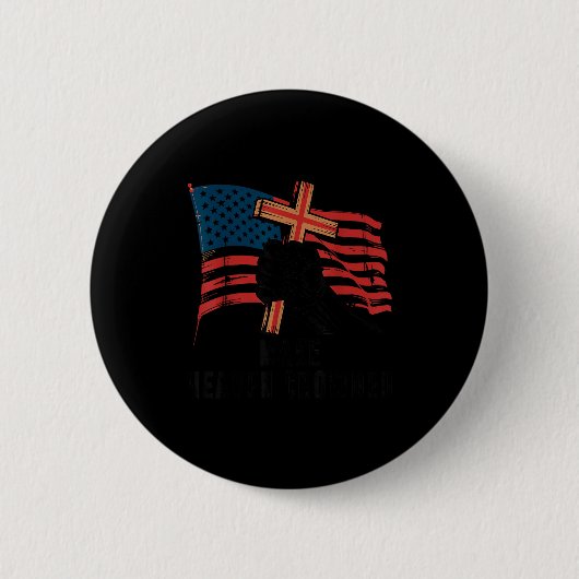 Make Heaven Crowded Christian Patriotic Cross Amer Button (Vorderseite)
