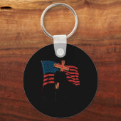 Make Heaven Crowded Christian Patriotic Cross Amer Schlüsselanhänger (Vorderseite)