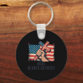Make Heaven Crowded Christian Patriotic Cross Amer Schlüsselanhänger (Vorderseite)