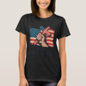 Make Heaven Crowded Christian Patriotic Cross Amer T-Shirt (Vorderseite)