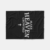 Make Heaven Crowded Cross - Minimalist Christian R Fleecedecke (Vorderseite (Horizontal))