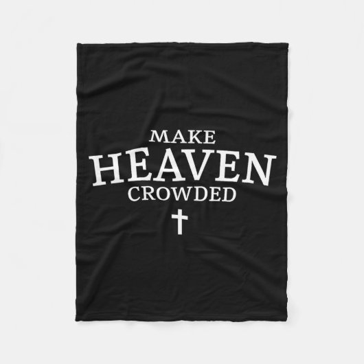Make Heaven Crowded Cross - Minimalist Christian R Fleecedecke (Vorderseite)