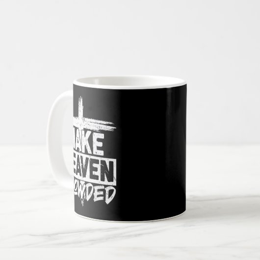 Make Heaven Crowded Cross - Minimalist Christian R Kaffeetasse (Vorderseite Links)