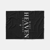 Make Heaven Crowded Cross Minimalist Christian Rel Fleecedecke (Vorderseite (Horizontal))