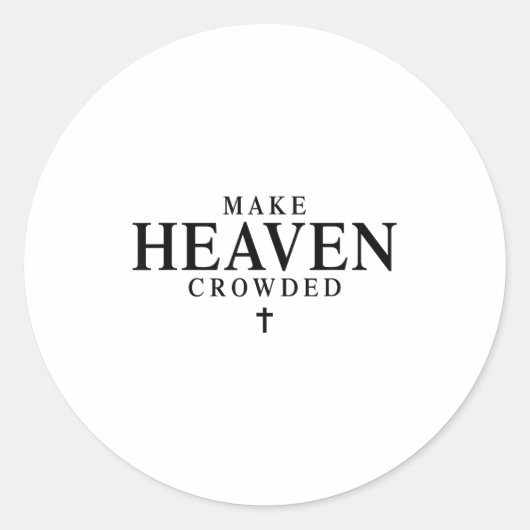 Make Heaven Crowded Retro Patriotic Christian Fait Runder Aufkleber (Vorderseite)