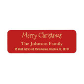 Make Imitate Gold Red Frohe Weihnachts-Rücksendead (Vorne)