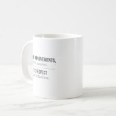 Make Improvements, Not Excuses Kaffeetasse (Vorderseite Links)