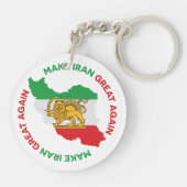 Make Iran Great Again Persisch Schlüsselanhänger (Rückseite)