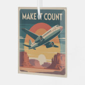 Make It Count Ornament Aus Glas (Vorderseite links)