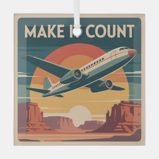 Make It Count Ornament Aus Glas (Vorderseite)
