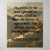 Make It Count Poster (Vorne)