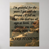 Make It Count Poster (Vorne)