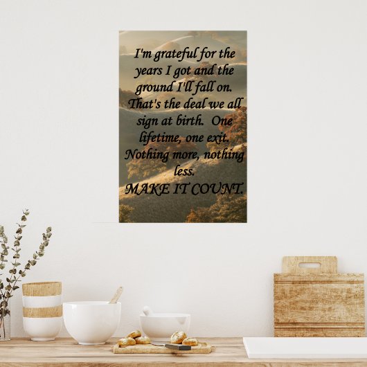 Make It Count Poster (Küche)