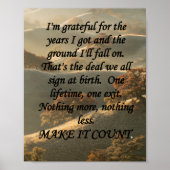 Make It Count Poster (Vorne)
