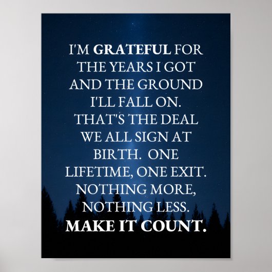 Make It Count! Poster (Vorne)