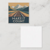 Make It Count Quadratische Visitenkarte (Vorne/Hinten)