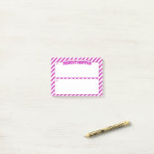 Make It Happen AM/PM Haftnotizen – rosa Streifen Post-it Klebezettel (Auf Schreibtisch)