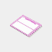 Make It Happen AM/PM Haftnotizen – rosa Streifen Post-it Klebezettel (angewinkelt)