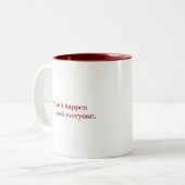 Make It happen Girl Cool Modern Customized Quotes  Zweifarbige Tasse (Vorderseite Links)