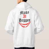 Make It Happen – Motivational Quote Design Hoodie (Rückseite)