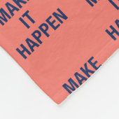 Make it happen motivational quote fleecedecke (Ecke)