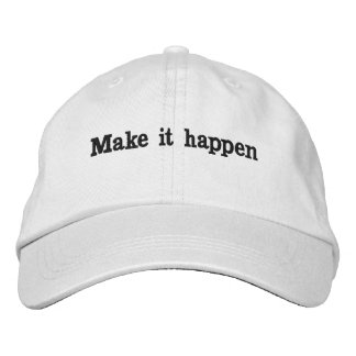 "Make It Happen" Motivationsstickerei-Mütze Bestickte Baseballkappe