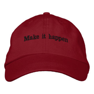 "Make It Happen" Motivationsstickerei-Mütze Bestickte Baseballkappe