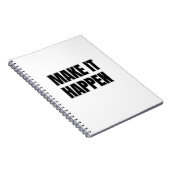 Make It Happen Spiral Photo Notebook Notizblock (Rechte Seite)