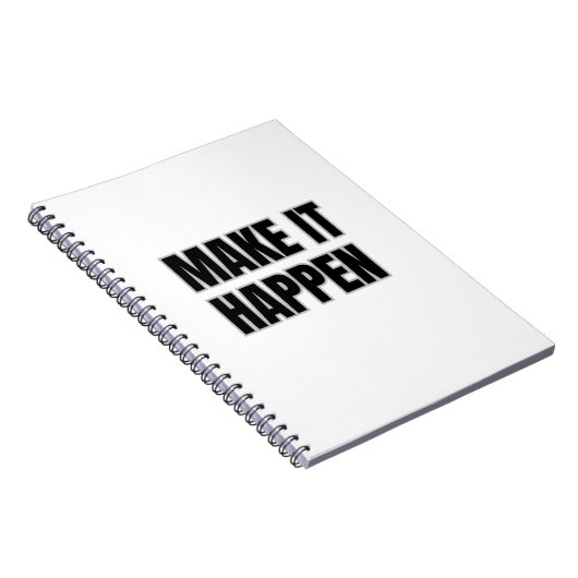 Make It Happen Spiral Photo Notebook Notizblock (Rechte Seite)