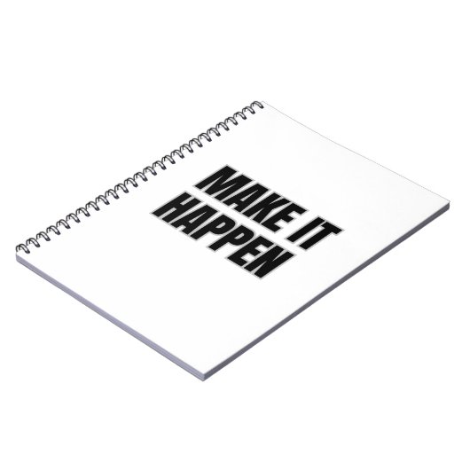 Make It Happen Spiral Photo Notebook Notizblock (Linke Seite)