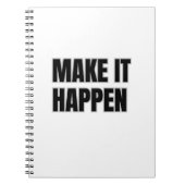 Make It Happen Spiral Photo Notebook Notizblock (Vorderseite)